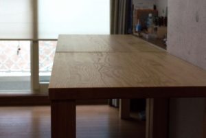 無垢材のカウンターデスク（厚天板） | 神戸の家具屋【cachito 